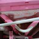 Kids Desk and Chair Set, Height Adjustable Children School Study Desk with Tilt Desktop, Bookstand, LED Lamp, Metal Hook and Storage Drawer for Boys Girls, Pink