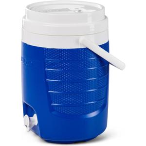 Igloo 2 Gallon Portable Sports Cooler Water Beverage Dispenser, Insulated Cooler Dispenser, Majestic Blue