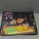 16-Inch Rechargeable LED Drawing Board, 9-Color Light Modes, Neon Art Dry Erase Light Up Doodle Glow Pad with Built-in Stand, Sketching Gift Toy for Kids/Girls/Teens, 7 Markers & Tracing Book