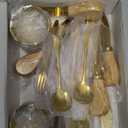 48 Pcs Charcuterie Boards Accessories Butter Spreader Knives Set Stainless Steel Cheese Mini Serving Tongs Spoons Forks Dipping Bowls Toothpick Flags Utensils for Pastry Making Wedding Christmas(Gold)