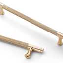 Asidrama 10 Pack 7.5 Inch(192mm) Knurled Gold Kitchen Cabinet Handles,Cabinet Pulls Kitchen Cabinet Hardware Cupboard Drawer Pulls