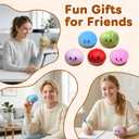Glitter Dumpling, Glitter Dumpling Squishy with Box, Glitter Squishy Dumplings Sensory Squeeze Toy for Stress Relief (White)