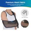 Mesh Arm Shoulder Sling Medical Shoulder Immobilizer for Shoulder Injury Torn Rotator Cuff, Breathable Arm Brace for Shower, Right Left Arm Stabilizes Elbow Arm Wrist Injury for Men Women (Black)