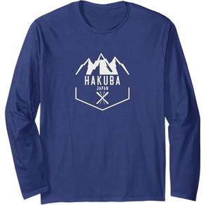 Hakuba Japan Long Sleeve T-Shirt, S, Navy