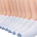 Hanes Men's Socks, Active Cool X-temp Lightweight Moisture-wicking Cushioned Ankle, Crew and No Show Socks, 12 and 14 Pair Packs (White, S)