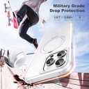 TIANLI Designed for iPhone 13 Pro Case with Magnetic Invisible Ring Stand [Compatible with Mag-Safe] [Military Drop Protection] Shockproof Anti-Slip Cover for Men Women,Sliver (Silver)