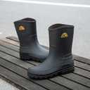 Waterproof Garden Rain Boots for Men Breathable Lightweight Mid Calf Deck Fishing Outdoor Slip Resistant Shoes (L)