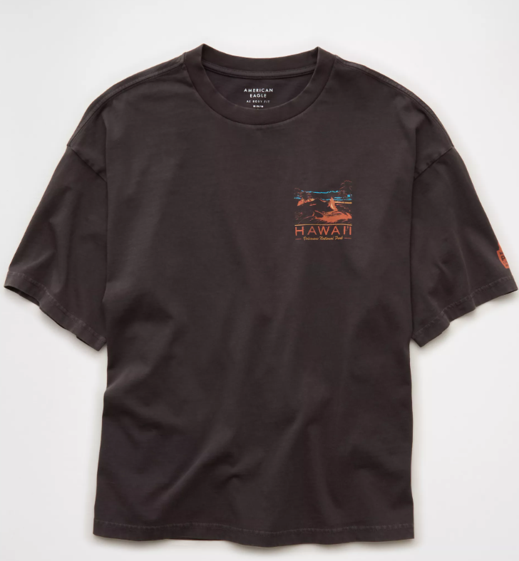 Eagle AE BOXY FIT Size L Color Black T-shirt