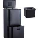 Garvee Dual Trash Can for Kitchen, 2 Compartment (33L + 28L) Garbage Can