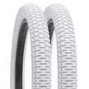 YUNSCM 2-PCS 16" Bike Tires 16x1.95/53-305 (White) Compatible with Kid Bike 16 x 1.95 16x2.0 All-Terrain Directional Tread Bicycle Tires (Y-1027)