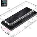 Sidande for Pixel 8 Pro Case, Google 8Pro Case with Tempered Glass Screen Protector, Full Body Clear Floral TPU Slim Phone Protective Armor Cover for Google Pixel 8 Pro Rose Flower