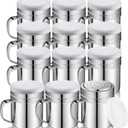 Lallisa 12 Pcs 10 oz Stainless Steel Spice Shakers with Holes and Lids Dredge Shakers with Handle Versatile Salt Shaker for Sugar Pepper Seasoning Flour Popcorn Cinnamon Powder Container Accessories