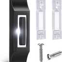 Enhon Solid Metal Doorbell Button, Sleek Metal LED Light Up Wall Mounted Door Bell Push Buttons for Home, Universal Garage Door Opener Switch