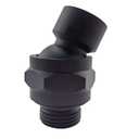 Shower Head Swivel Ball Adapter (Universal Component), Solid Brass Adjustable Shower Arm Connector, Shower Connector Ball Joint, Matte Black