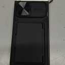 BXYJY for iPhone 12 Pro Max & 13 Pro Max Case Wallet, Card Holder (4-5 Cards), Slide Camera Cover, Military Drop Protection, Rugged Heavy Duty Men Women Phone Case for iPhone 12 Pro Max, Black