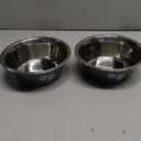 Stainless Steel Dog Bowls, Nonslip Rubber Bottom No Spill Proof Skid Metal Insulated Dog Bowls for Large Medium Small Breed Dogs (Grey, 3.6 Cups/29 OZ)