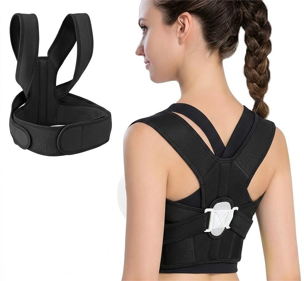 HLOES Posture Corrector for Women and Men,Adjustable Upper Back Brace, Breathable Back Support straightener, Providing Pain Relief from Lumbar, Neck, Shoulder, and Clavicle, Back.