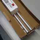 1 Inch Curtain Rods 72 to 144 Inches (6 to 12 ft) Telescoping Single Drapery Rod, USFOOK Heavy Duty Curtain Rods for Windows with Silver Decorative Translucent Finials