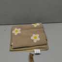 Creative Co-Op Cotton Knit Baby Blanket with Printed Flowers, Brown and White