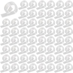 ROYHOO 72PCS Transparent Clear Tablecloth Clips, Plastic Table Cloth ClipsWindproof Table Cover Holder ClampsTable Cloth Holder for Christmas Home Wedding Party Indoor Outdoor Camping Picnic (72)