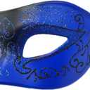 3 x Coolwife Masquerade Mask Vintage Venetian Greek Roman Party Mardi Gras Masks (D Blue Black)