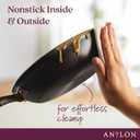 Anolon Advanced Home Hard Anodized Nonstick Saut Pan with Helper Handle and Lid, 5 Quart - Moonstone