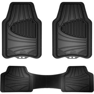 Armor All 3-Piece All-Season Floor Mats, Universal Fit Mats for Cars, Trucks, SUVs  Black