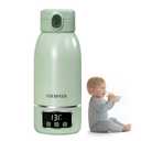 Upgraded Portable Bottle Warmer on The GoDual Heating Modes for Breast Milk & Water, 17.6 OZ 120 W Fastest Heating, 17400 mAh Battery, Precise Temperature Control, 48H Auto Keep Warm 24H Keep Cool (Green)