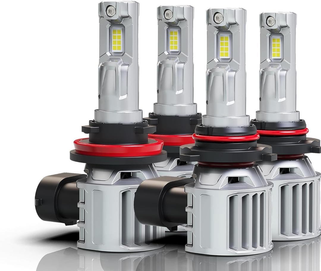 NINEO 9005 H11 Fog Light Combos, 600% Super Bright Wireless, Pack of 4