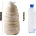 ALMA White Ceramic Vase 11 Inch Tall, Boho Vases for Tulips, Large Table Vase for Pampas Grass in Any Modern Home Decor, Kitchen Table Centerpiece, Shelf, Mantel Decor