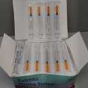 Jeringas de insulina, 1 ml, 30G, 1/2" (12.7 mm) con aguja, U-100, envasadas individualmente, paquete de 100