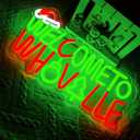 Welcome to Whoville Neon Sign Christmas Neon Light Sign LED for Wall Decoration Dimmable Christmas Led Sign for Indoor Window Bedroom Wedding Bar Party Gift.