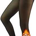 X-CHENG Fleece Lined Tights Sheer Women - Fake Translucent Warm Pantyhose Leggings Sheer Thick Tights for Winter.M