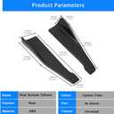 Universal Car Rear Bumper Lip Splitters Fins Spoiler Canards Diffuser Side Fin Scratch Black Mudguards Protector - Carbon Fiber,B