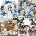 7.2 FT Round Arch Backdrop Stand, Gold Metal Circle Balloon Arch Stand Wedding Arch Frame for Ceremony Birthday Party Graduation Christmas Decoration