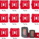 10 x 10Packs Battery Holders for Milwaukee 18V Mount Fit for M18 Battery