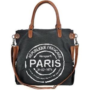 Large Canvas Tote Bag for Women with Zipper Everyday Crossbody Bag Laptop Shoulder Bag Hobo Handbag (Black)