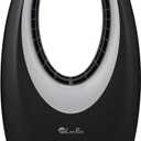 LivePure Bladeless Oscillating Fan w/Filter and Aroma Tray. 3-Speed Adjustment, Touch Control, Quiet Cooling Fan. Stand Up Fan for Bedroom, Office, Kitchen, Black