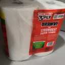 4 x 
Brawny Tear-A-Square 3-Ply Paper Towels, 12 XL Family Rolls = 30 Regular Rolls, Strong, Absorbent, and Durable