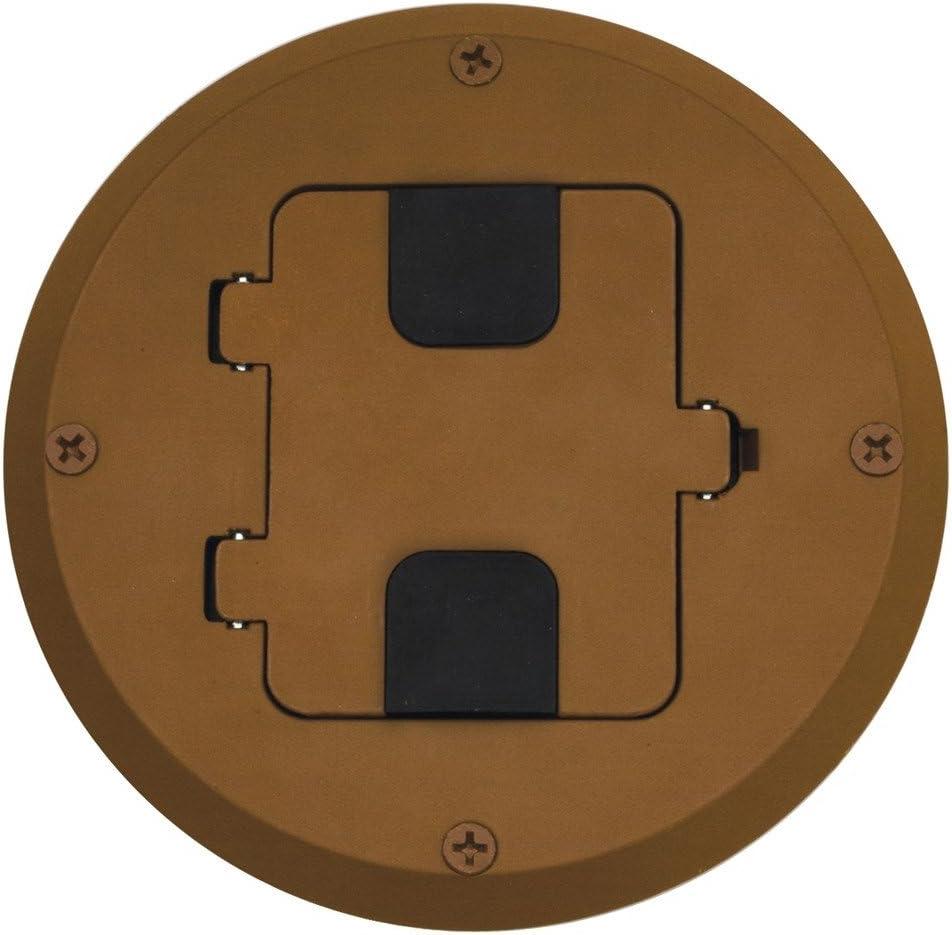 Hubbell Wiring Systems RF515BN tradeSELECT Aluminum Floor Box for Structural Wood Floor, 15A, 125V, Chestnut Brown Paint