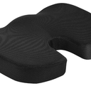 Amazon Basics Comfortable Seat Cushion for Office Chairs, Enhanced Memory Foam, Black