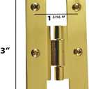 Renovators Supply Manufacturing 3 In Brass H Cabinet Hinge 1/4 In Offset With Hardware Rust Resistant Brass Flush Mount Hinge For Kitchen Cabinets Pack Of 2