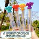 Firework Water Gun, Couples Romantic Firework Style Water Guns, Bulk High Pressure Pull-Out Waterguns for Bathing,Pool,Party Entertainment (2pcs) (2pc-blue + Yellow)