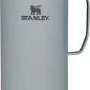 Stanley Stay-Hot Camp Mug 24 oz | Press Fit Drink Through Lid | Cup for Coffee, Tea and Drinks | Insulated Stainless Steel Coffee Mug | BPA-Free | Hammertone Silver