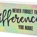 3 X 5" Colorful Wooden Sign, Never Forget The Difference You Make,Inspirational Quotes Wood Block Decoration, Tabletop Shelf Decor, Retirement Gifts Thank You Gifts，Home Office Table Decor - B22