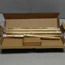 Gold Shower Curtain Rod 34-96 Inches(2.8-8ft) Never Rust Adjustable Shower Rod Spring Tension Non Slip No Drilling Shower Rods for Bathroom Garland Window