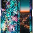 Hocase for Galaxy A16 5G Case, Heavy Duty Shockproof Protection Soft Silicone Rubber Bumper+Hard Plastic Hybrid Protective Case for Samsung Galaxy A16 5G (6.7") 2025 - Mandala in Galaxy