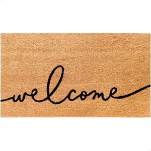 THEODORE MAGNUS Door Mat  Coir Doormat for Outdoor Entrance, Durable Welcome Mat with Non-Slip Backing, Perfect for Front Door and Entryway - Outdoor/Indoor - Warm Greeting - 17" x 30" (1'5" x 2'6" (Rectangular))
