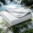 EMME Breathable Cooling Blanket King Size (108"x90"), Q-Max 0.5 Cooling Blankets for Hot Sleepers, Ice Summer Blanket for Nights Sweats, Light Grey Lightweight Sheet for Bed