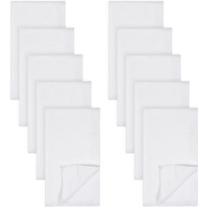 Gerber Unisex Baby Boys Girls Birdseye Flatfold Cloth Diapers Multipack White 10 Pack
